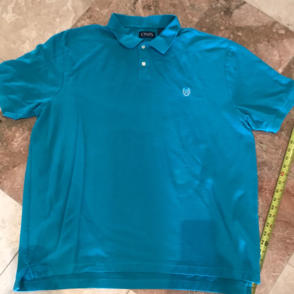 Turquoise Short Sleeve Chaps Polo